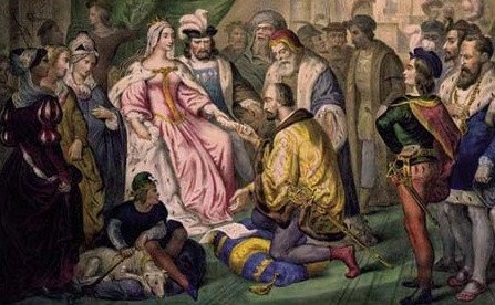 В 1492 году Христофор Колумб заключил договор с испанской королевской четой