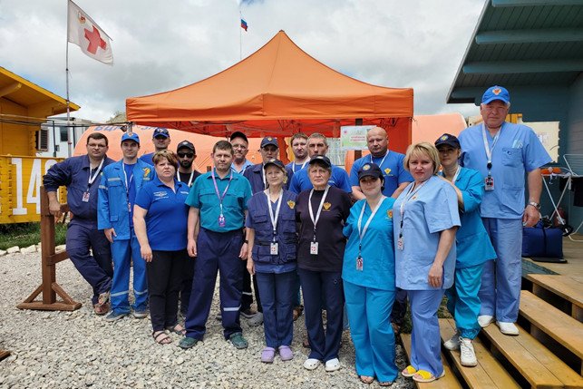 The Center’s medical team took an active part in providing medical care and transporting the wounded during the liquidation of the consequences of the Georgian–Ossetian conflict, man-made disasters at the Sayano-Shushenskaya Dam and the Raspadskaya coal mine, the Chernobyl NPP, in the crash of the Nevsky Express train, in the fire at the Lame Horse club, in Crimea, Abkhazia, Ossetia, during flooding in the Far East. In 2020, the rapid response team was involved in the fight against the coronavirus pandemic. The Center’s doctors assisted in the treatment of severe patients in Krasnodar, Omsk, Samara, Tomsk, Yalta, as well as Abkhazia, Azerbaijan, and Kazakhstan.