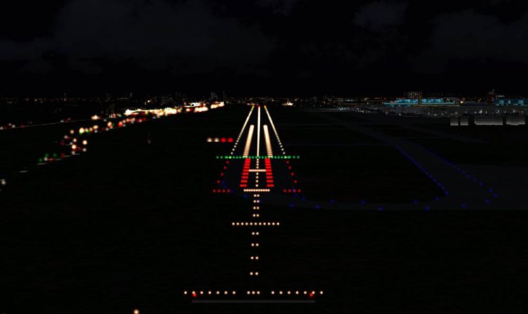 Multicolored runway lighting