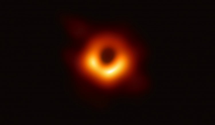 A supermassive black hole in the center of the M 87 galaxy. This is the very first high-quality image of the shadow of a black hole in the history of mankind, obtained directly in the radio range