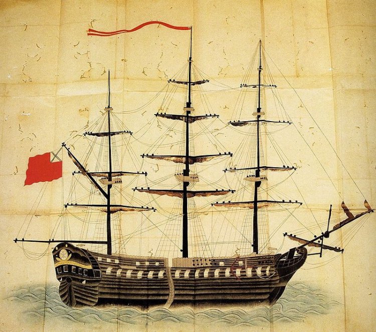 Japanese picture of sloop Diana. Source: Wikipedia