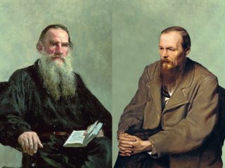 Л. Толстой и Ф. Достоевский