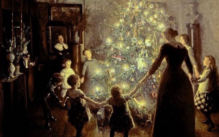 Viggo Johansen. "A Merry Christmas." 1891. Source: http://www.rewizor.ru/other/reviews/novyy-god-v-jivopisi-prazdnik-na-kartinah/