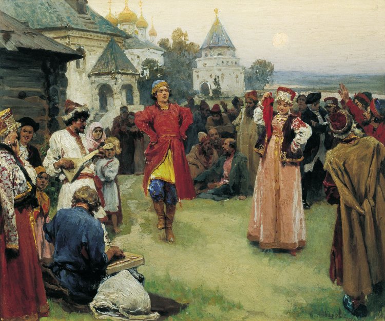 Dance. 1900. Oil on canvas. 26x31 cm. State Museum of Arts. A.Kasteev Republic of Kazakhstan, Almaty