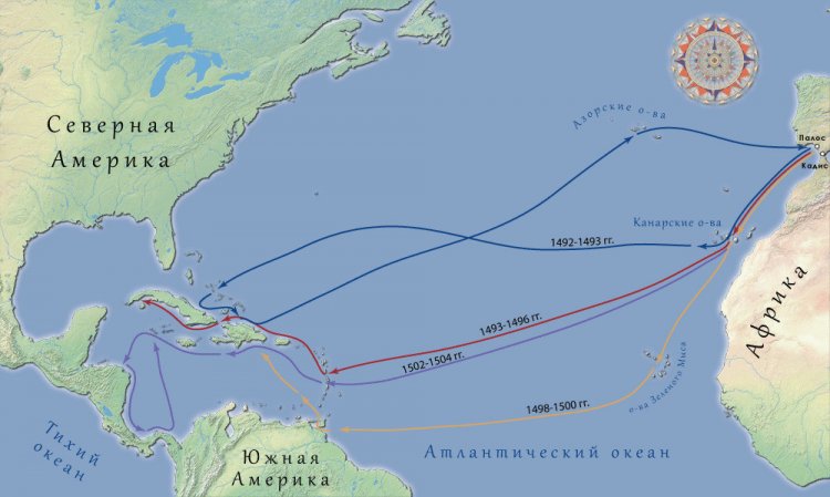 4 expeditions of Columbus