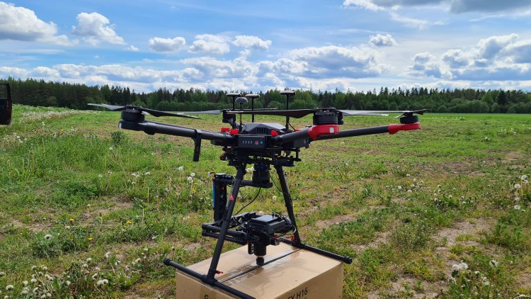 UAV equipped with a hyperspectral camera