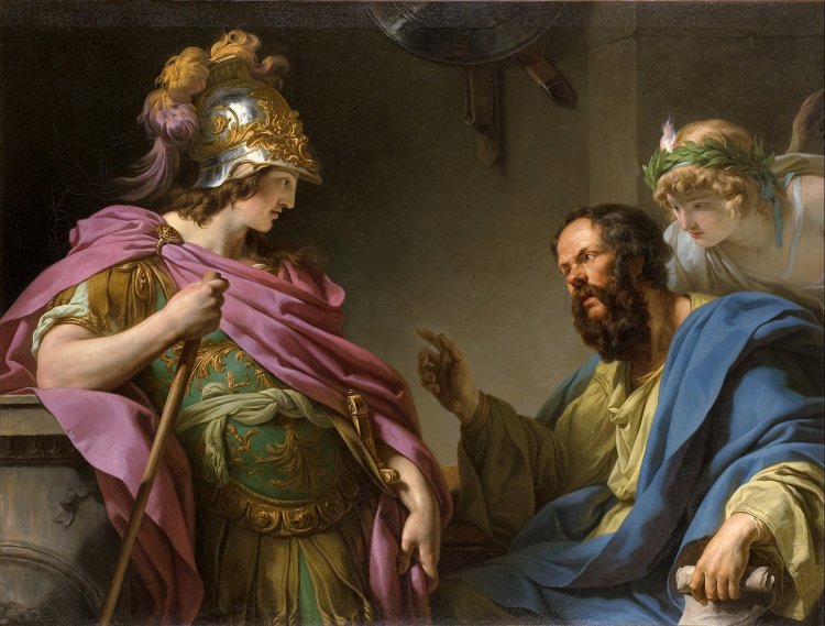 Francois-Andre Vincent. Alcibiades being taught by Socrates. 1776. Musée Fabre